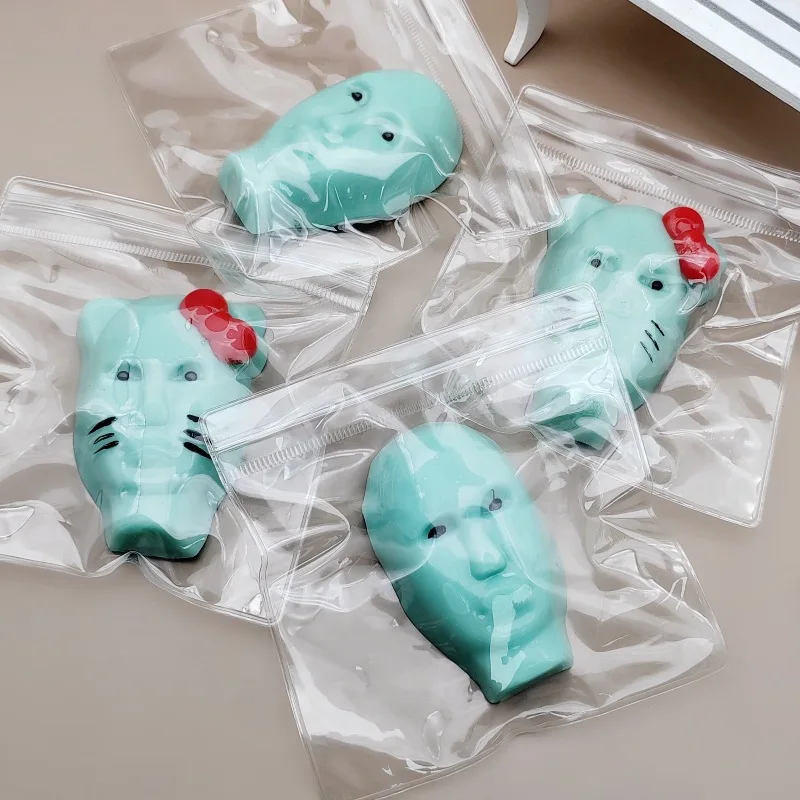 Kreatives Internet Celebrity Alien Squeeze Toy – Lustiges, von Menschen gesichtiges Puppenspielzeug, Cartoon-Stressabbau-Spielzeug, Figet-Spielzeug-Set, Geschenk für Kinder