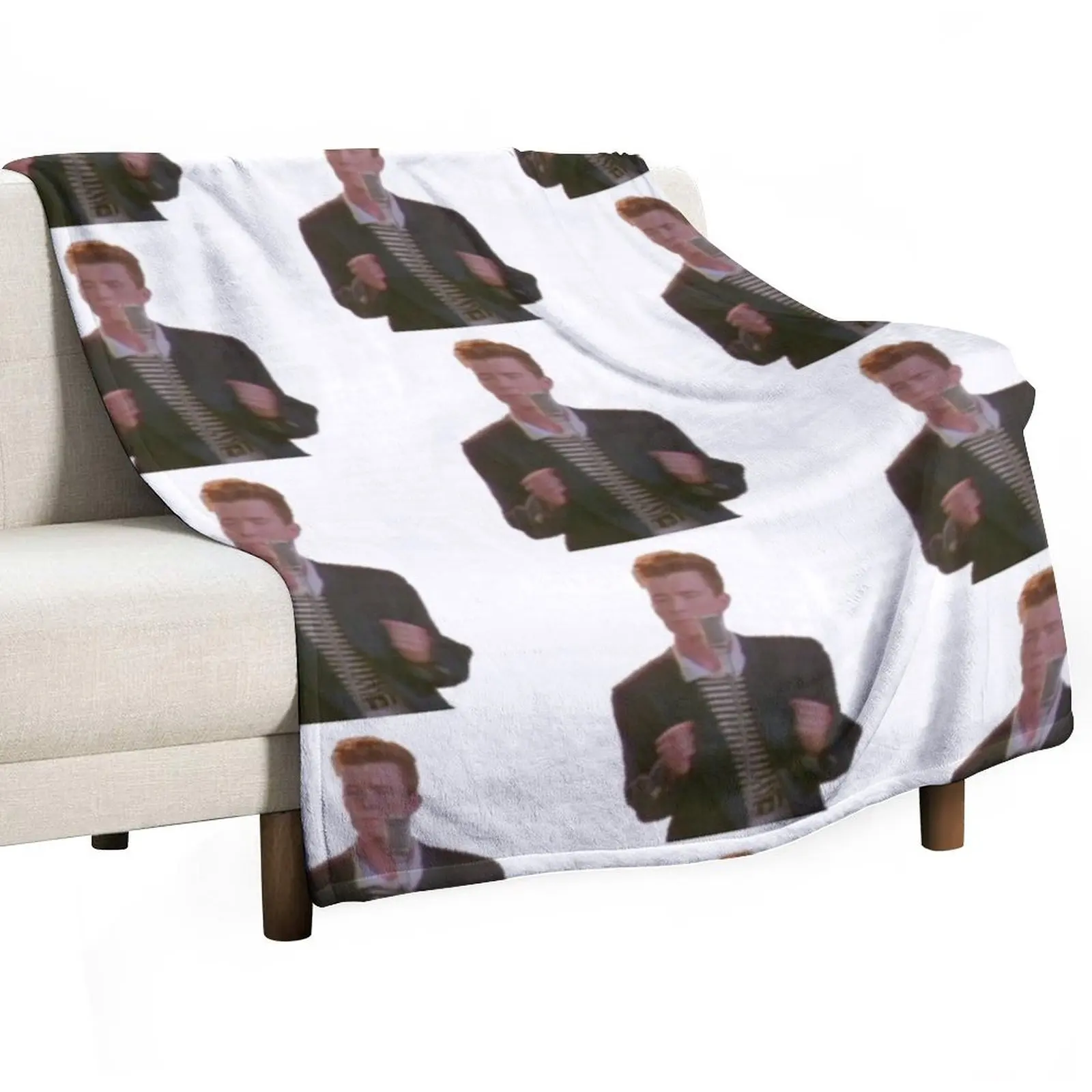 Rick Astley Rick Roll Never Give You Up Throw Blanket Flannels Nap Moving Blankets