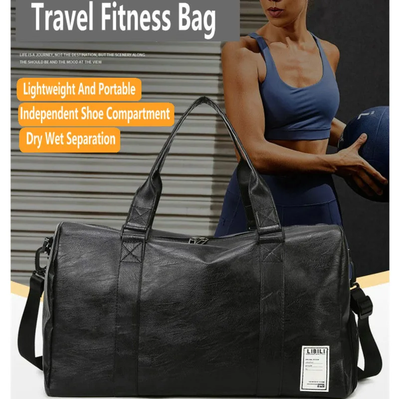 Sport Gym Bag Travel Shoulder Bag Duffel Bag Handbag Fitness Bag Diagonal Bag For Male Female With Shoe Compartment