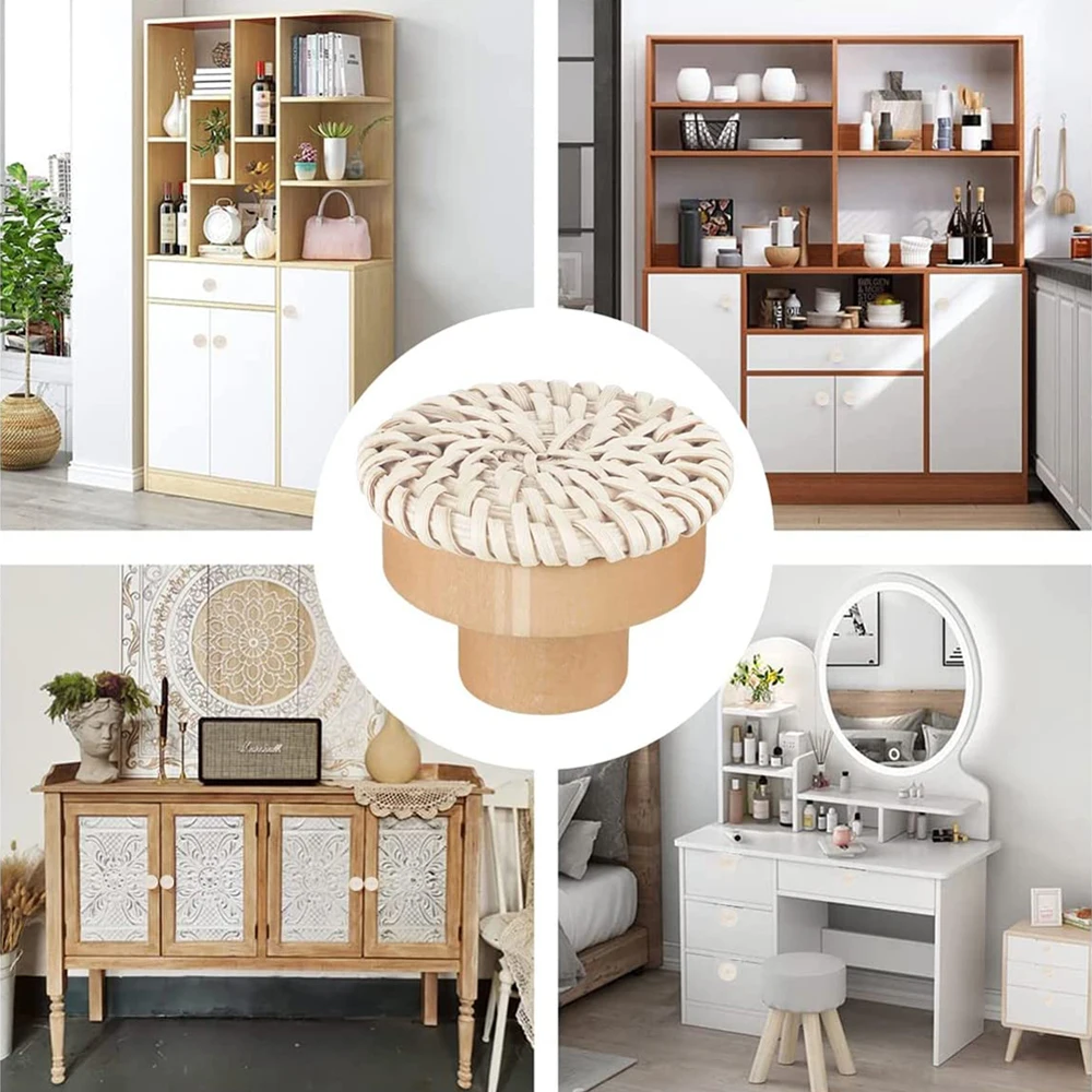 1-24 pçs rattan alças de madei - Furniture Hardware China avaliação e preço