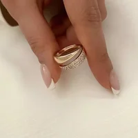 Fashion Irregular Geometry Full of Zircon Rings Personality Multilayer Index Finger Ring for Women Charm Jewelry Accessory Gifts - Image 3