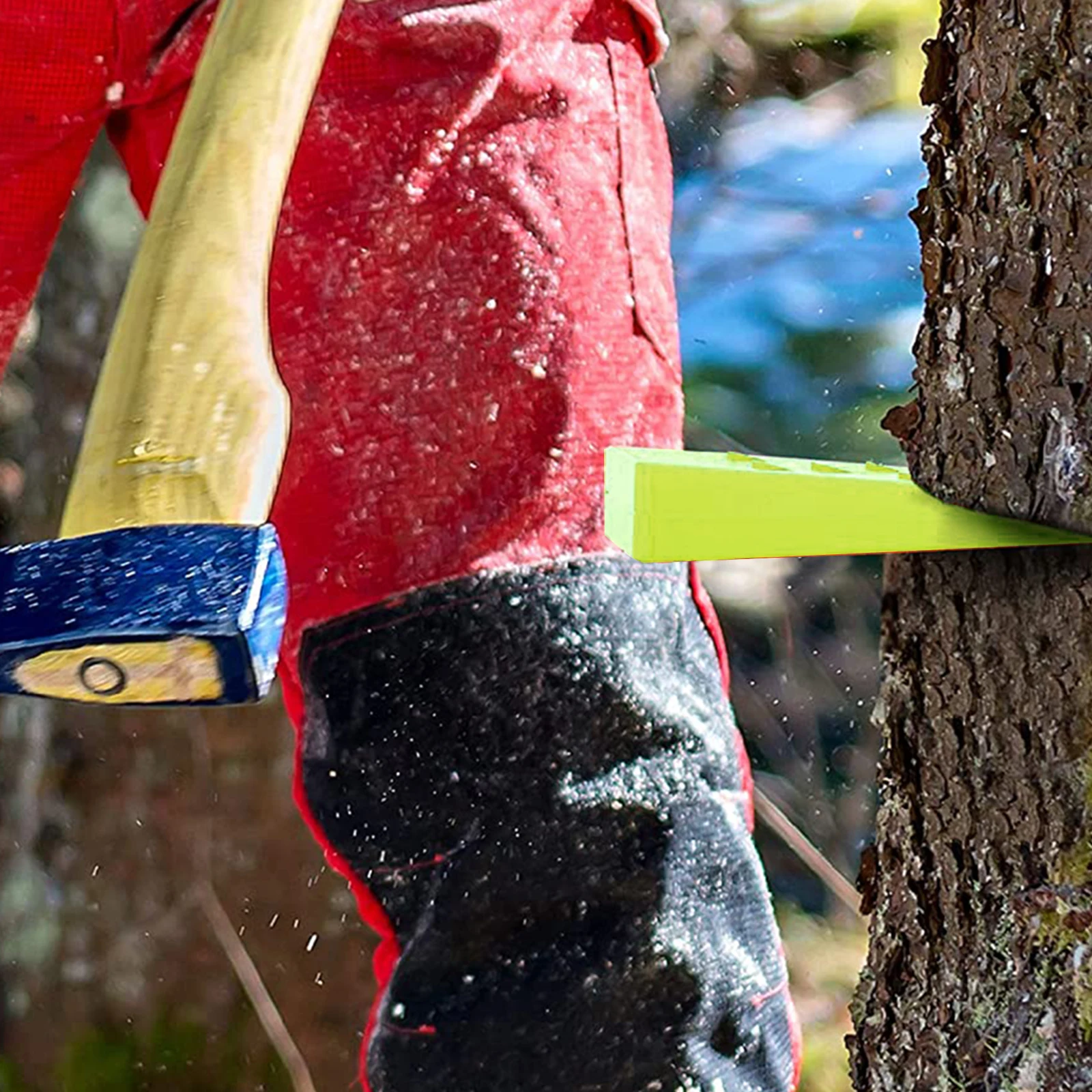 

2Pcs Tree Felling Wedges High Impact Plastic Safe Logging Wedge Woodcutting Tool Back Cut Guide Falling Assistant