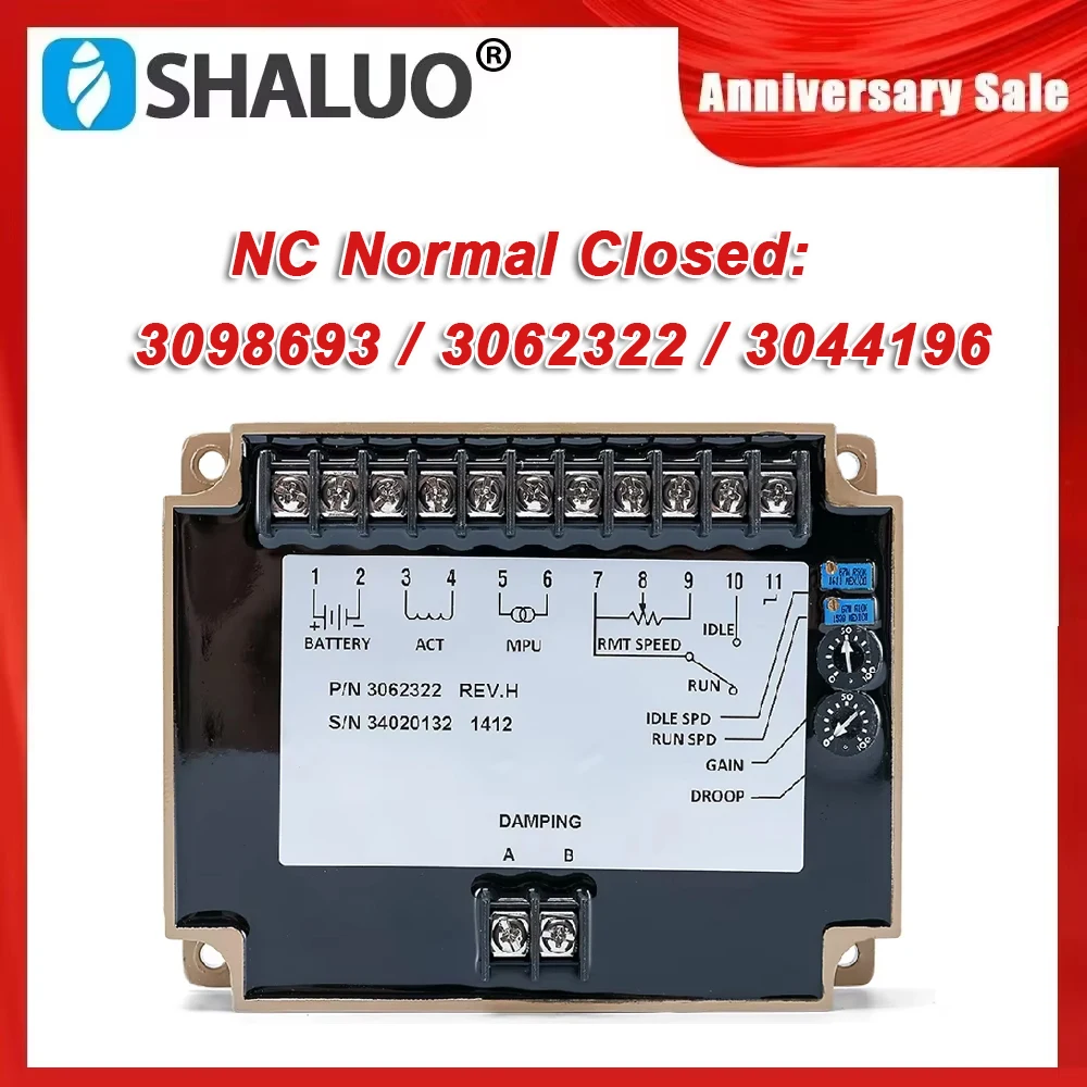 New 3062322 3098693 3044196 Generator Speed Controller Diesel Engine Governor Speed Control Circuit Board NC Normal Closed Type