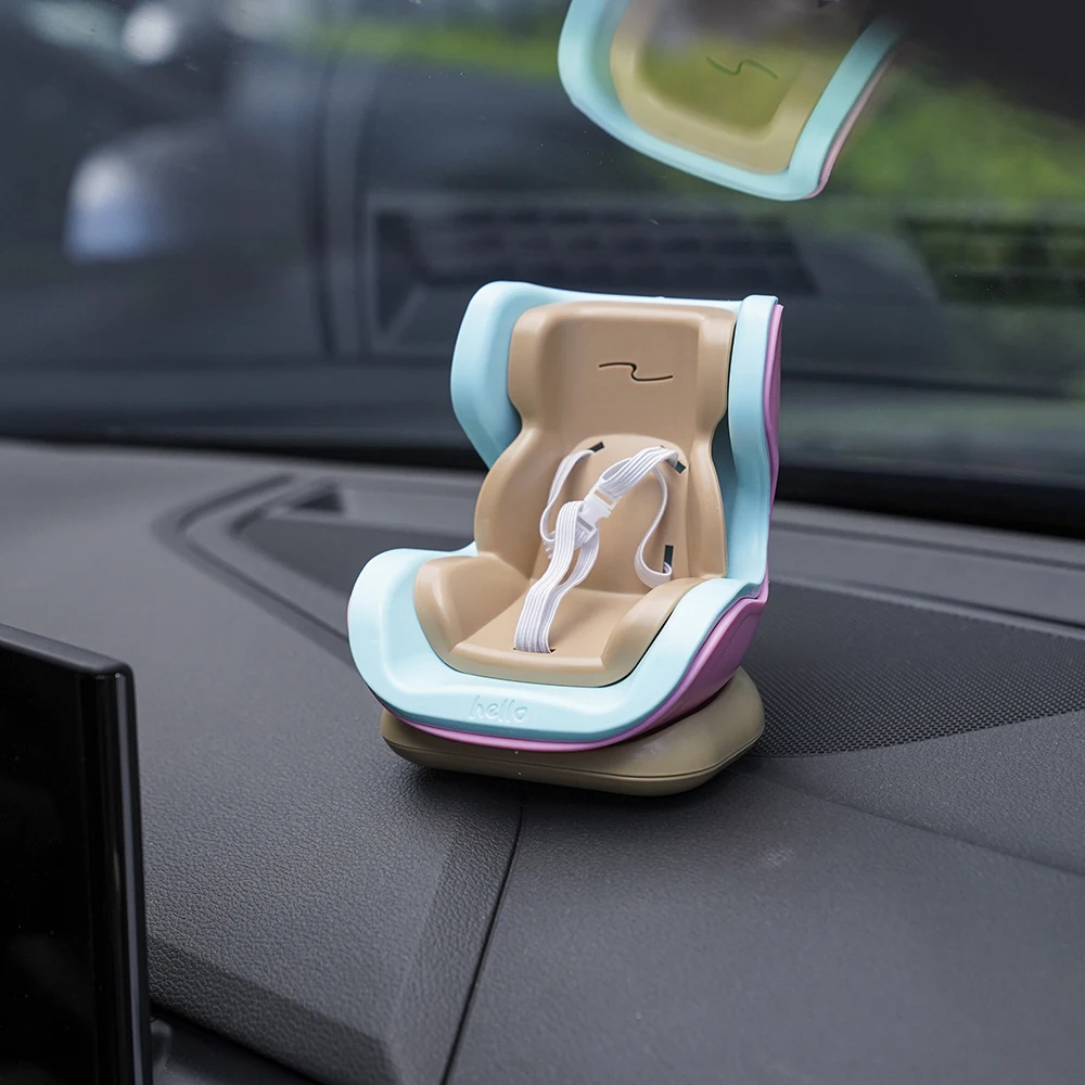 Auto Puppe Sicherheit Sitz 15-17cm Puppe Cartoon Sitz Für Labubu Modell Mini Plüsch Sicherheit Sitz Auto Innen zubehör Geschenke – Detail 7
