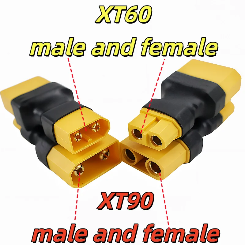 Image of Adapter XT60 Stecker/Buchse auf XT90 Stecker/Buchse, Konvertierungsadapter für RC Lipo Akku Steuerungsteile DIY