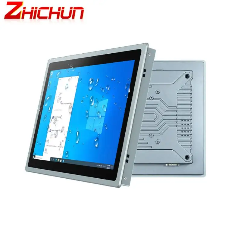 Resistive Touch 15 Inch Display All in One Pc Industrial Computer Support Custom RS232 485 DC+VGA+HDM1+COM+4 USB