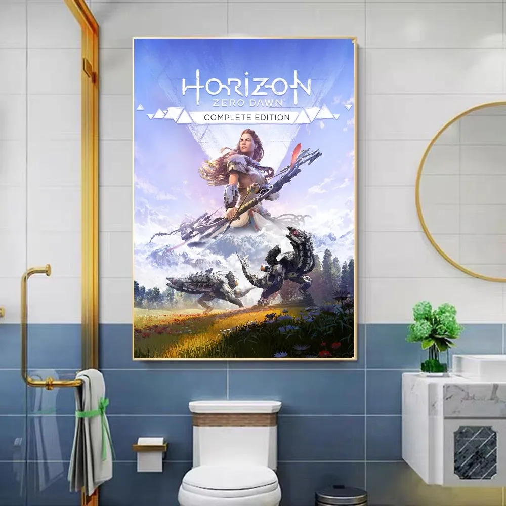 Horizon Zero Dawn Game DIY Sticky Poster Fancy Wall Sticker for Living Room Bar Decoration Wall Decor