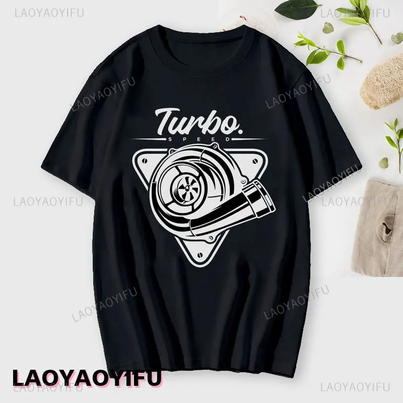 Funny Turbo Spins Cotton T Shirt for Men Summer Casual O-neck Tops Shirt Hip-hop Personality Male Tshirts Unisex Sweashirt Tees