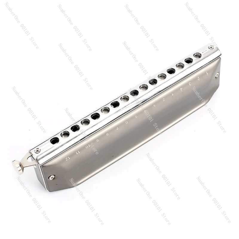 Aluminum lattice 16-hole chromatic harmonica, the perfect partner for music education and performance