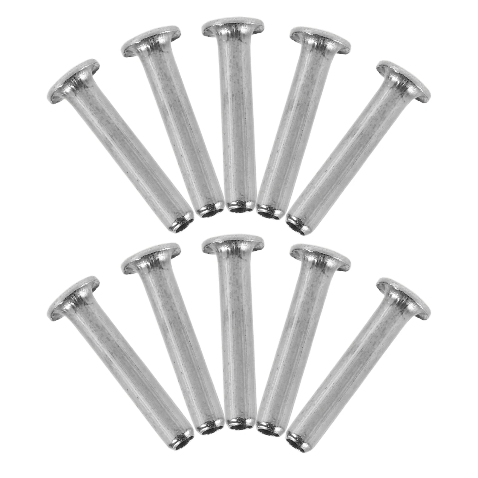 

10 Pcs Umbrella Accessories Durable Rivet Nut Stretcher Parts Repair Silver Head Travel Folding Insert Replacement