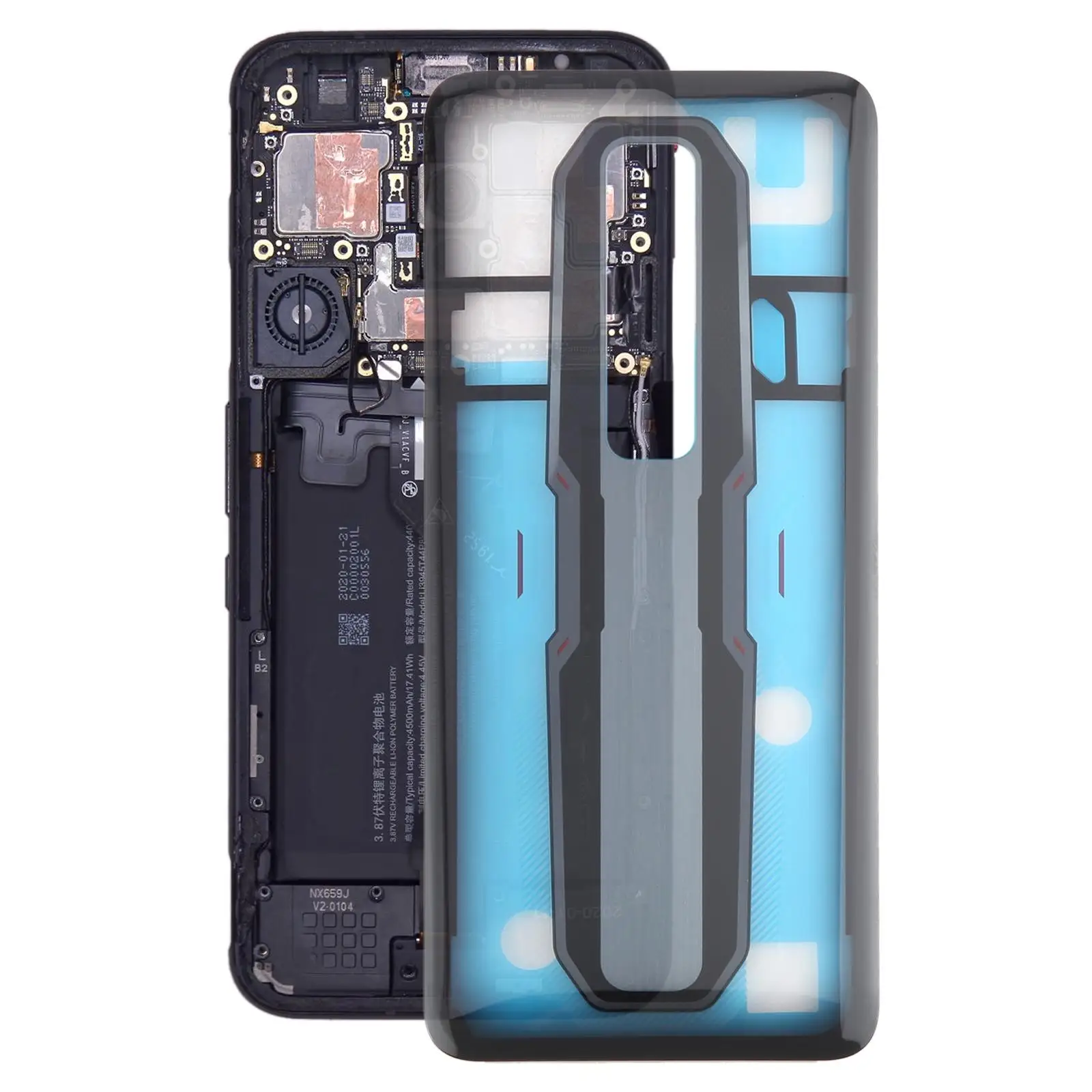 

Стеклянная задняя крышка аккумулятора для ZTE nubia Red Magic 7S, замена задней крышки телефона