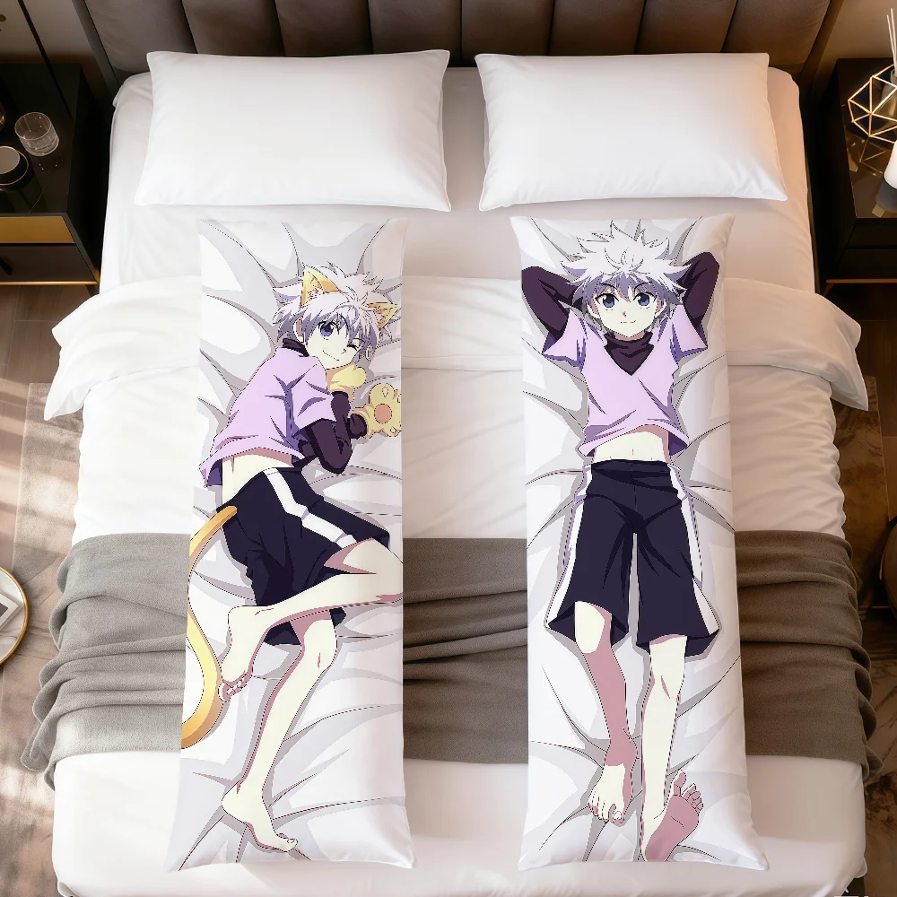 Anime Art Cute Cat Boy Killua Zoldyck H-Hunter Long Rectangle Dakimakura Hugging Body Pillowcase Bed Sofa Decor Pillow Cover