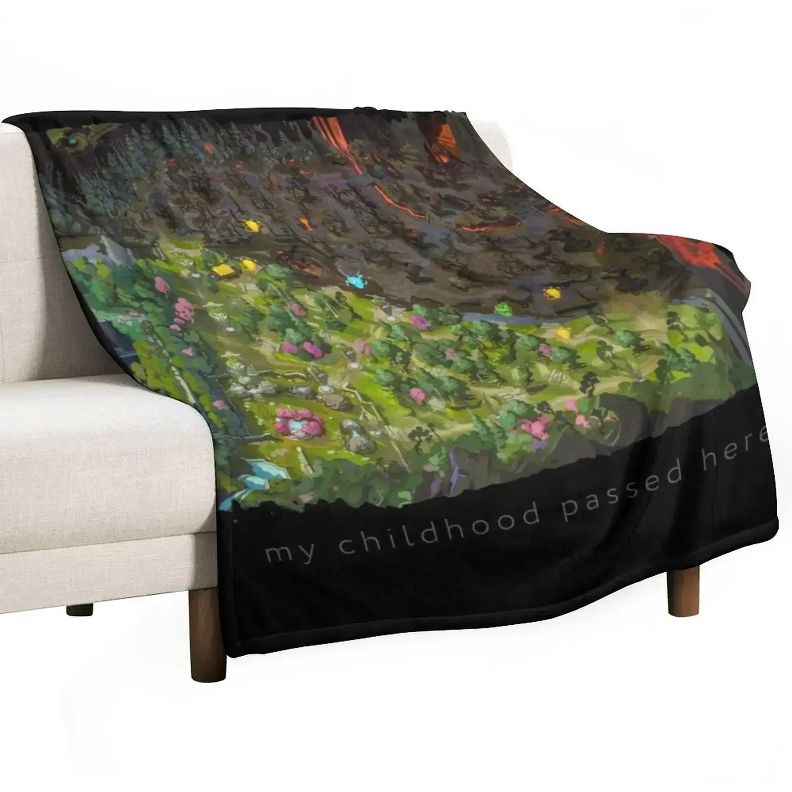 Map DOTA 2 merch mid, top, bottom line Throw Blanket decorative Softest funny gift for winter Blankets