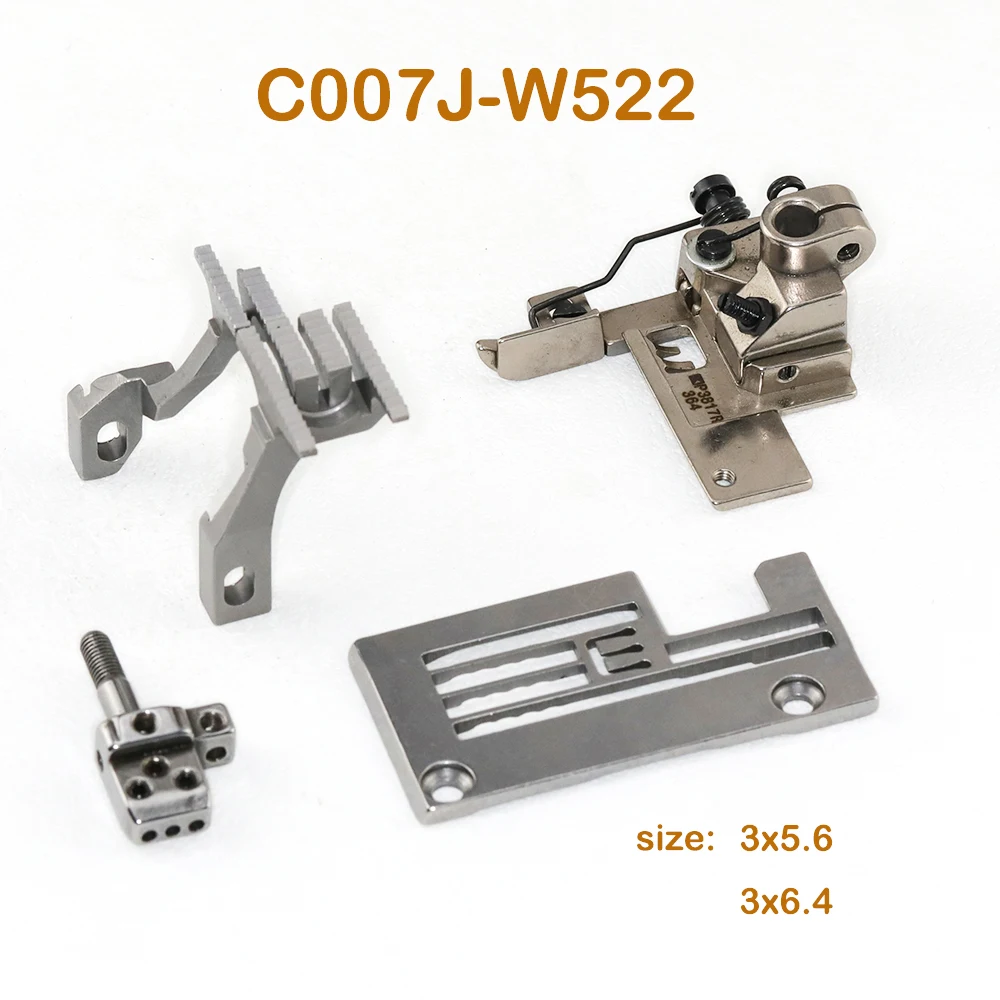 

Набор манометров для швейной машины Siruba, оверлок C007J-W522, игольная пластина E6426R, прижимная лапка P3816R-A, набор из трех игл с пятью линиями