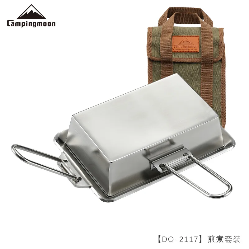 

Утолщенная сковорода из нержавеющей стали, набор кастрюль для приготовления пищи Campingmoon DO-2117, набор для приготовления лапши из говядины