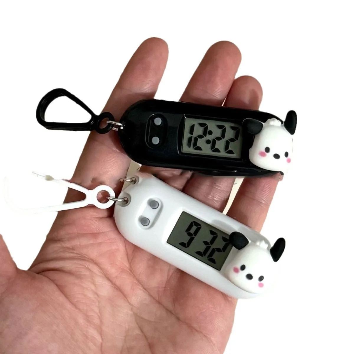 2025 جديد الأبيض جرو ساعة معلقة صغيرة المحمولة طالب ساعة إلكترونية صغيرة العمل دراسة امتحان الجدول الزمني الصامت #5