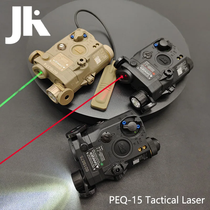 

Airsoft PEQ15 Laser Indicator Tactical IR Fill Light/Red Green Dual Laser Fit 20mm Rail Dual Laser Outdoor Hunting Aiming Weapon