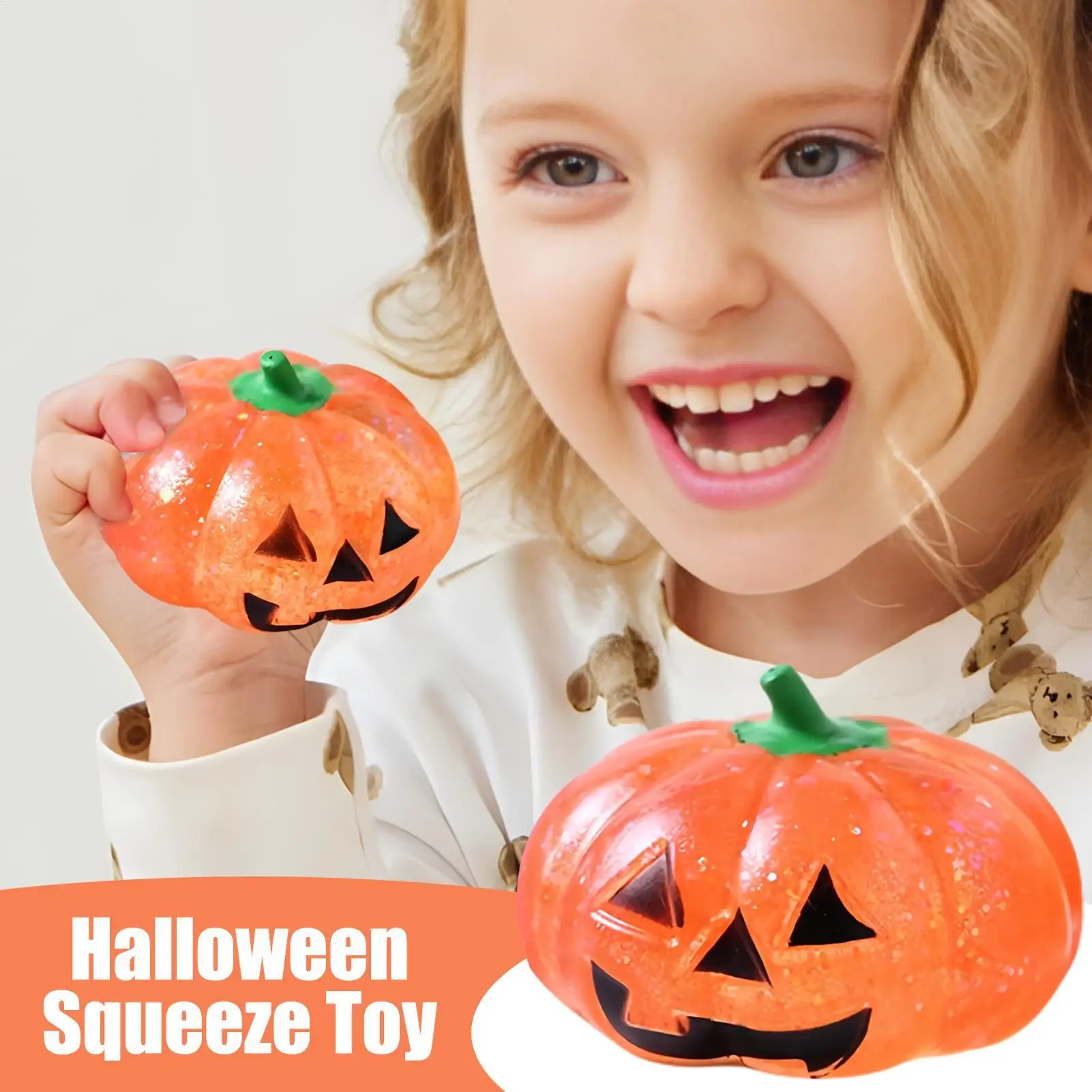 Jouet à presser le Stress, citrouille d'halloween, jouets anti-Stress, boules extensibles, sacs de fête, remplissage pour l'école, pâques, anniversaire, noël