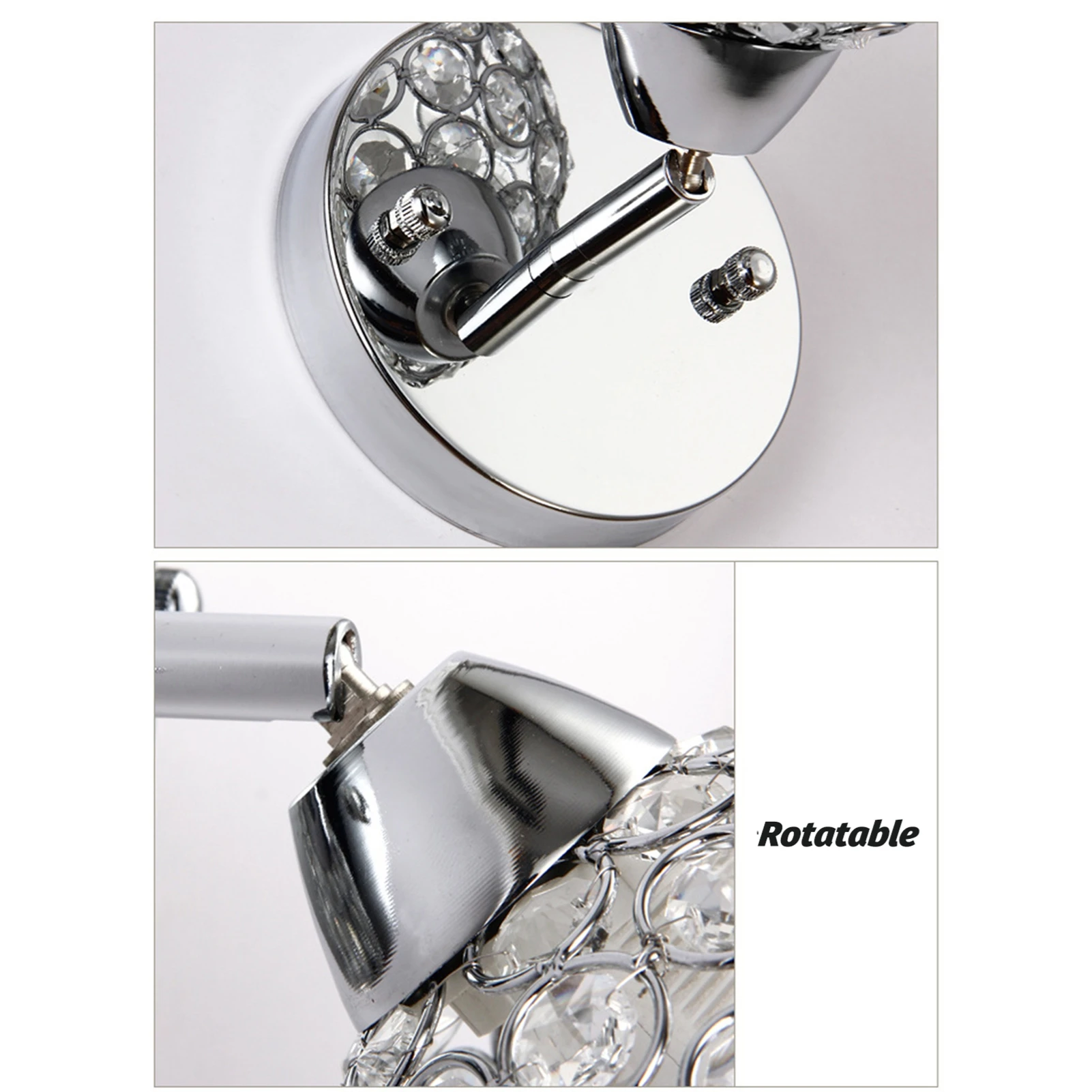 Moderno LED Crystal Wall Sconces, Lâmpada Redonda, Quarto, Cabeceira Luzes de Parede, Sala de Jantar, Corredor, Luminária, G9