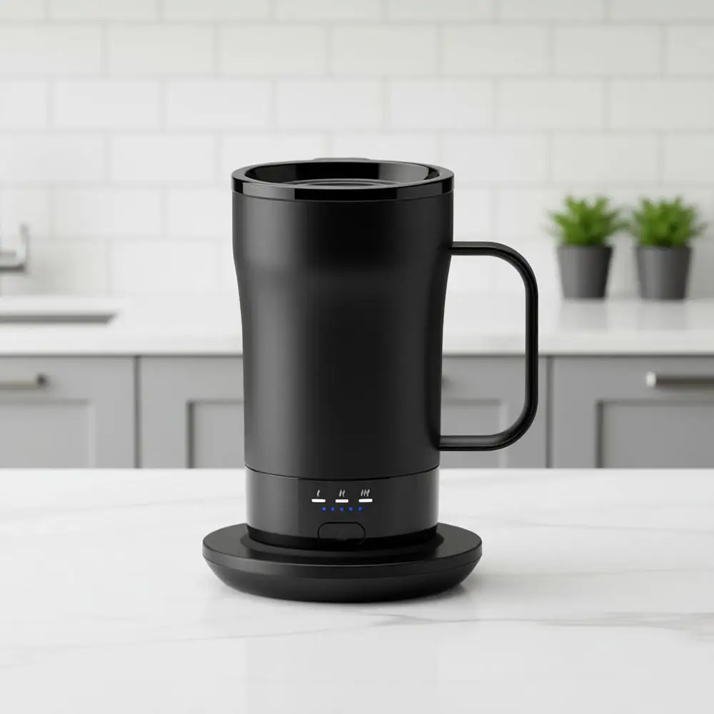 

14oz Heated Coffee Mug Rechargeable - Temperature Control Cup Keep Drinks Hot, Smart Cup Great Gift for Men & Women & Slow Sippe