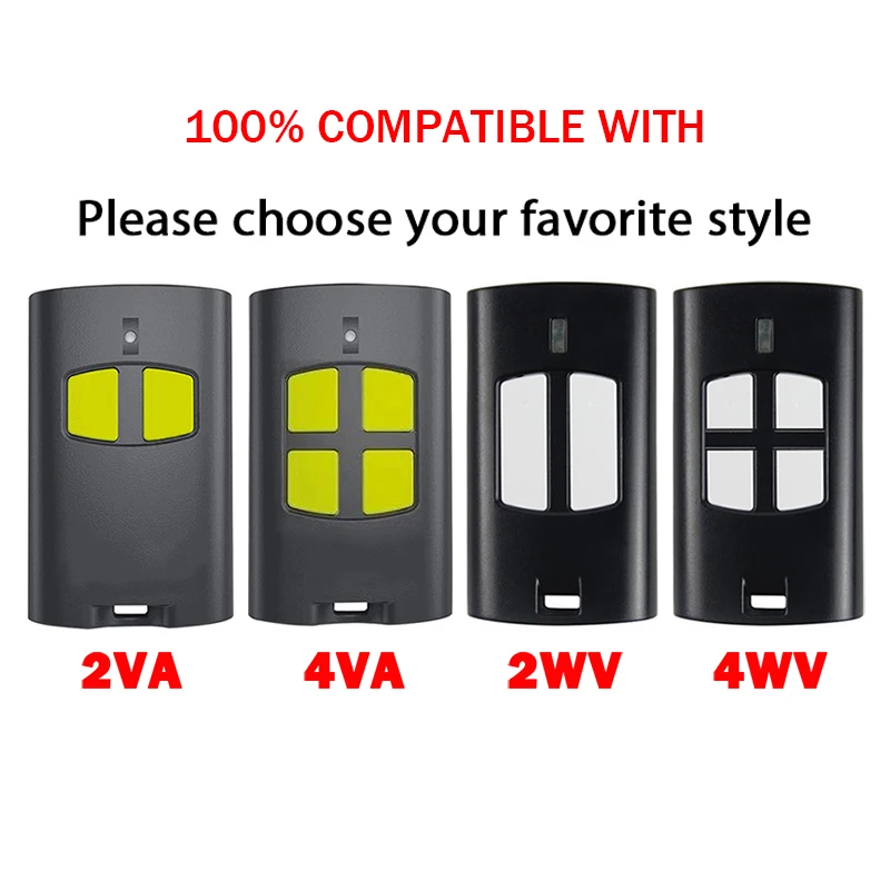 For TO.GO VA 2VA 4VA Gate Remote Control 433.92MHz Rolling Code Compatible With TO.GO WV 2WV 4WV Garage Door Remote Control