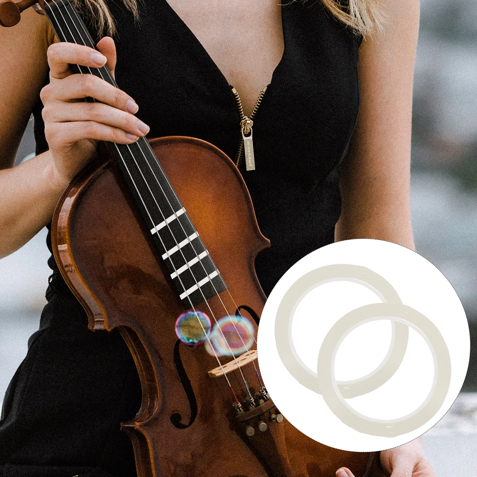 

2 Rolls Phone Sticker Tape Violin Position Stickers Note Fretboard Car For Pvc Cello Stringed Instrument Parts
