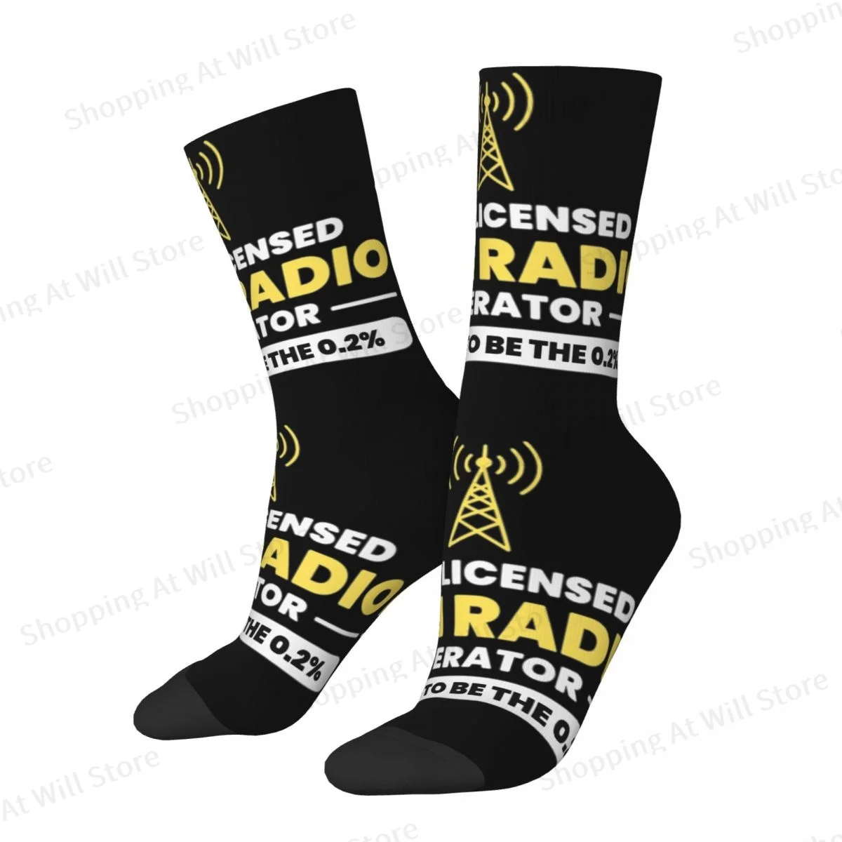 

Amateur Ham Radio Grandpa Fathers Day Gift Unisex Winter Socks Outdoor Happy Socks Street Style Crazy Sock