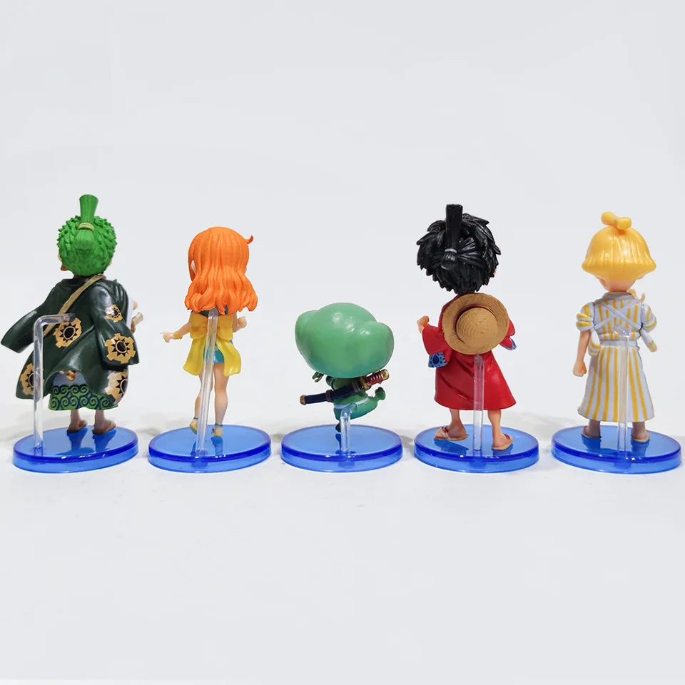 Hot 10Pcs/set One Piece Anime Figure Luffy Sanji Nami Zoro Chopper