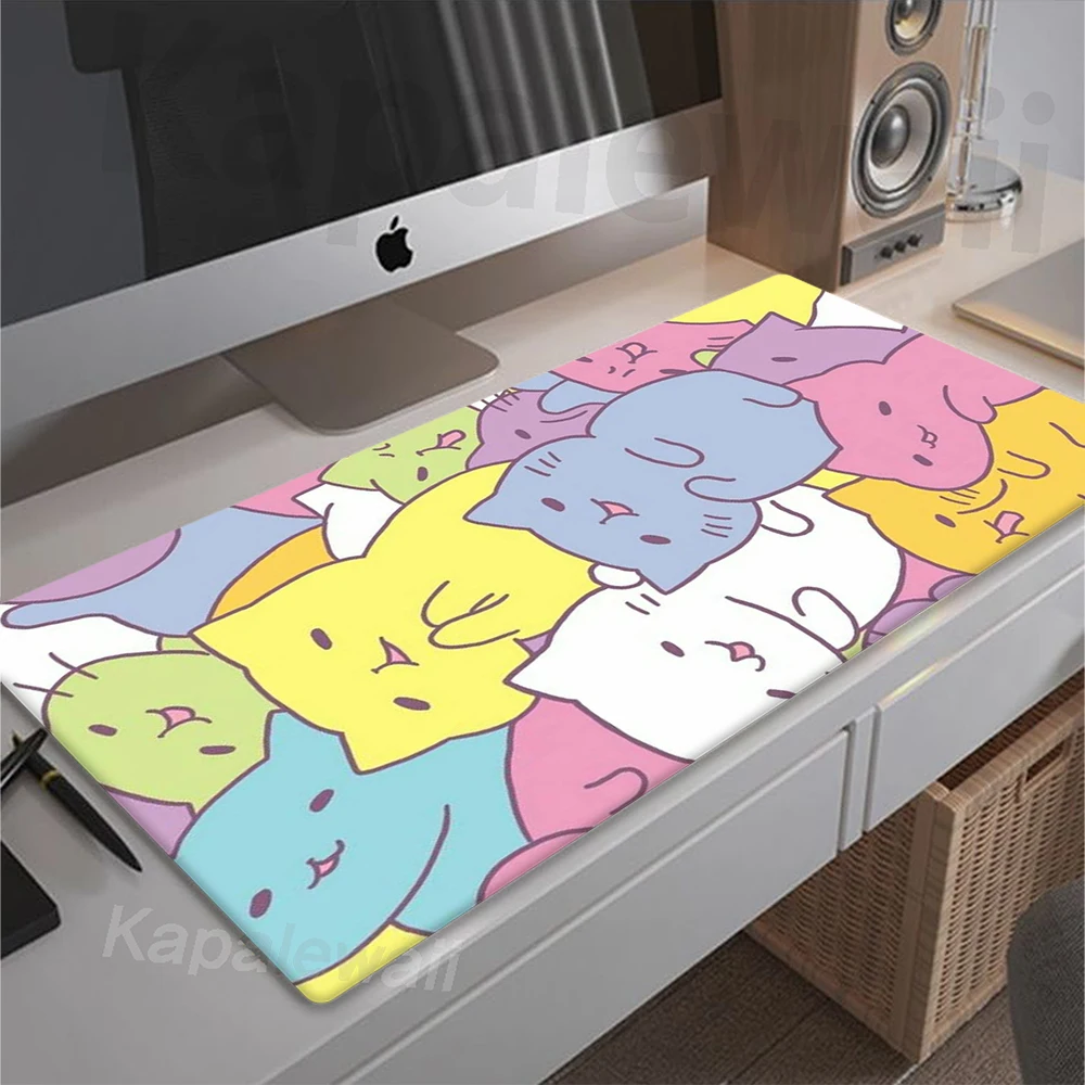 Gaming Muismat Pc 90X40Cm Xxl Muismat Anime Kawaii Schattige Mousemat Antislip Rubberen Pads Grote Bureaumat Cartoon Toetsenbordpads