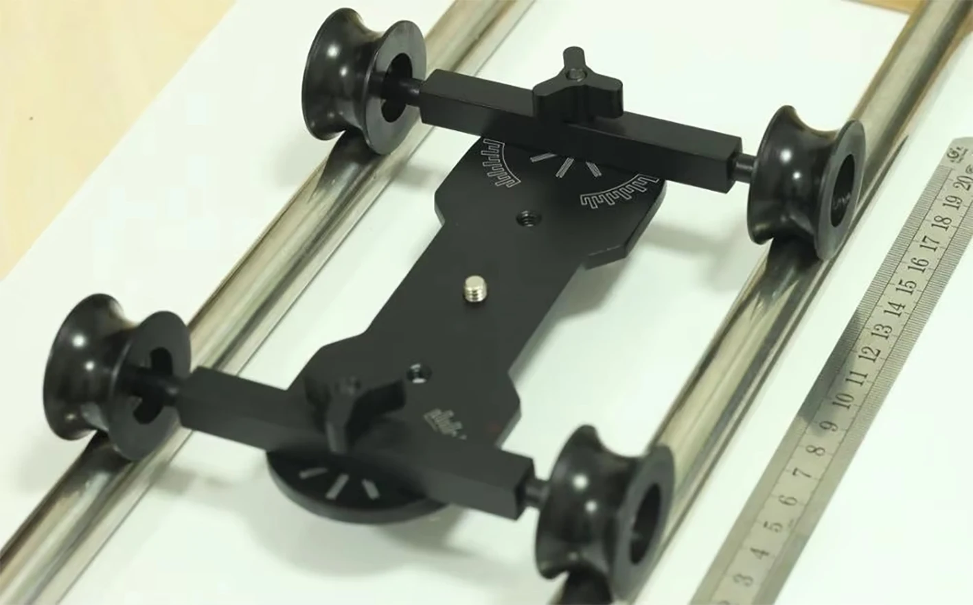 Kit de chariot compact de table pour caméra vidéo DSLR, bricolage, roue à rainure en U, trépied 5D II 5DIII 5D 7