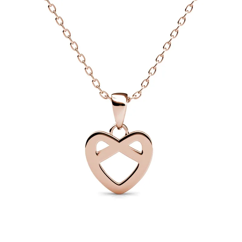 قلادة Daisini أنيقة على شكل قلب مع كريستال سواروفسكي هدية مجوهرات عصرية للنساء الذكرى السنوية لعيد الحب للزوجين #5