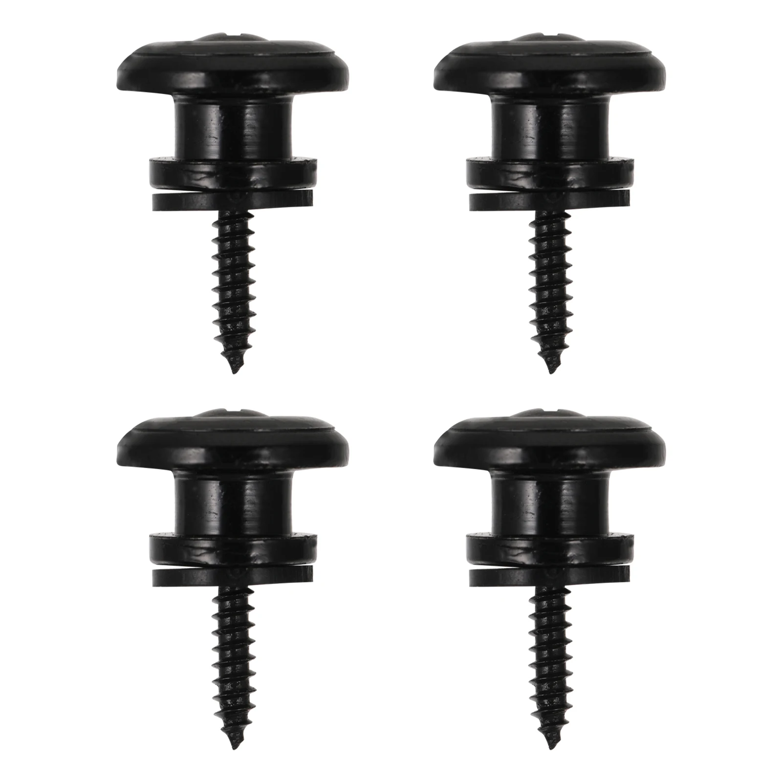 

4PCS Metal Bass Electric Flat Head For Guitar Durable Smooth Design Anti Rust End Flat Guitar Supply Head Black