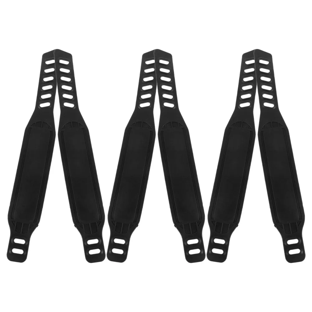 

3 Pairs Adjustable Bike Pedal Straps Replacement Parts for Exercise Bikes Plastic Material Wide Design Anti Slipping Comfortable