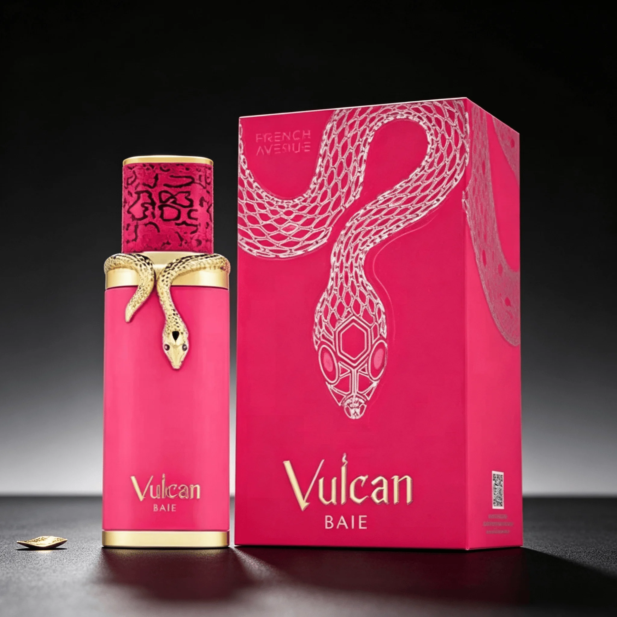 

French Avenue Vulcan Baie Eau de Parfum For Women Red Berry Rose Vanilla Sweet Fruity Floral Aroma Long Lasting Full Size Matte Pink Bottle Perfect Valentine Date Night Birthday Glam Luxury Perfume Gift for Women