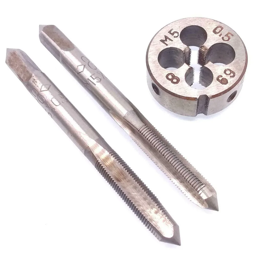 Efficient HSS M5 x 0 5mm Taper Tap and Die Pair Crafted from High Speed Steel for Optimal Thread Cutting Results