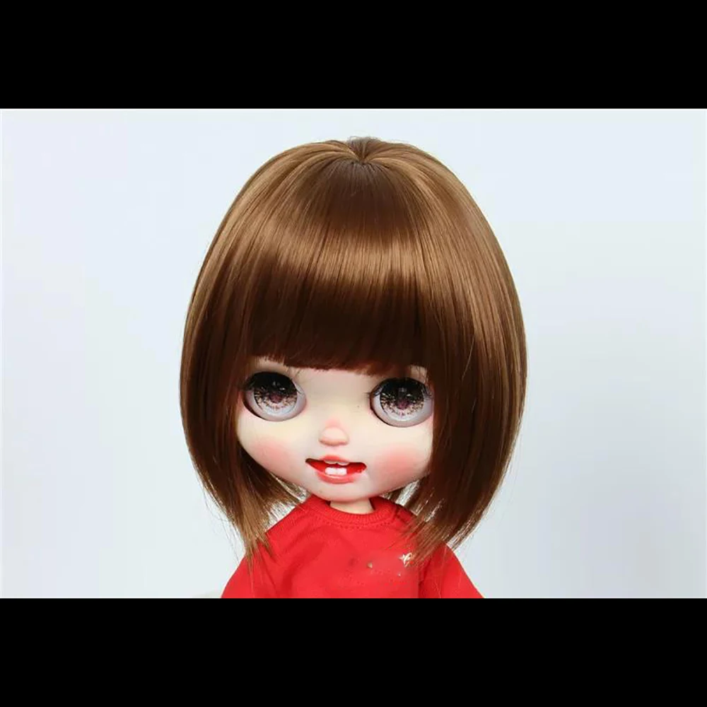 Perücke für Blythe-Puppe, kurze Perücke, DIY-Puppenzubehör, Prinzessinnenhaarperücke – Detail 6