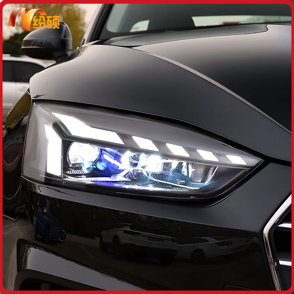 

Для Audi A5 B9 2017-2020: Комплект фар с LED-проекторами, линзами и динамическими указателями поворота, Plug and Play