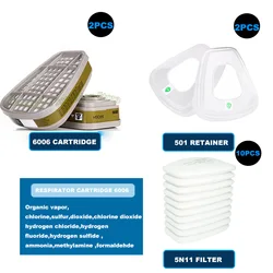 Cartuccia respiratore 6006/6001 per maschera antigas 3m contro vapori organici Gas acidi ammoniaca metilammina formaldeide