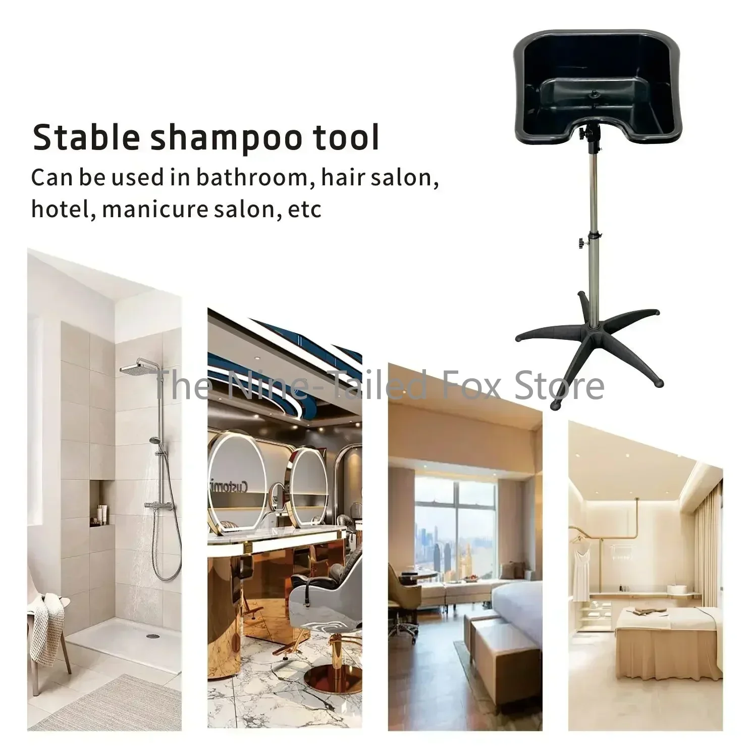 Portable Height-Adjustable Barbershop Shampoo Bowl Mobile Shampoo Bowl Hair Washing Sink Suitable For Beauty Salon Home