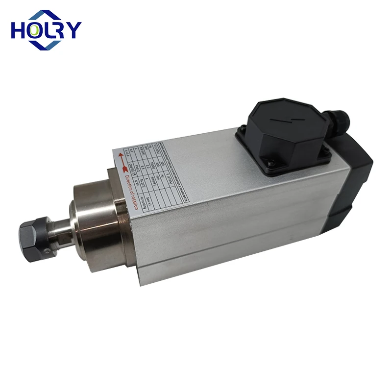 2.2kw 3.5 Kw Water Air Cooling Milling Spindle Motor Square Round Body With Invertor Made In China