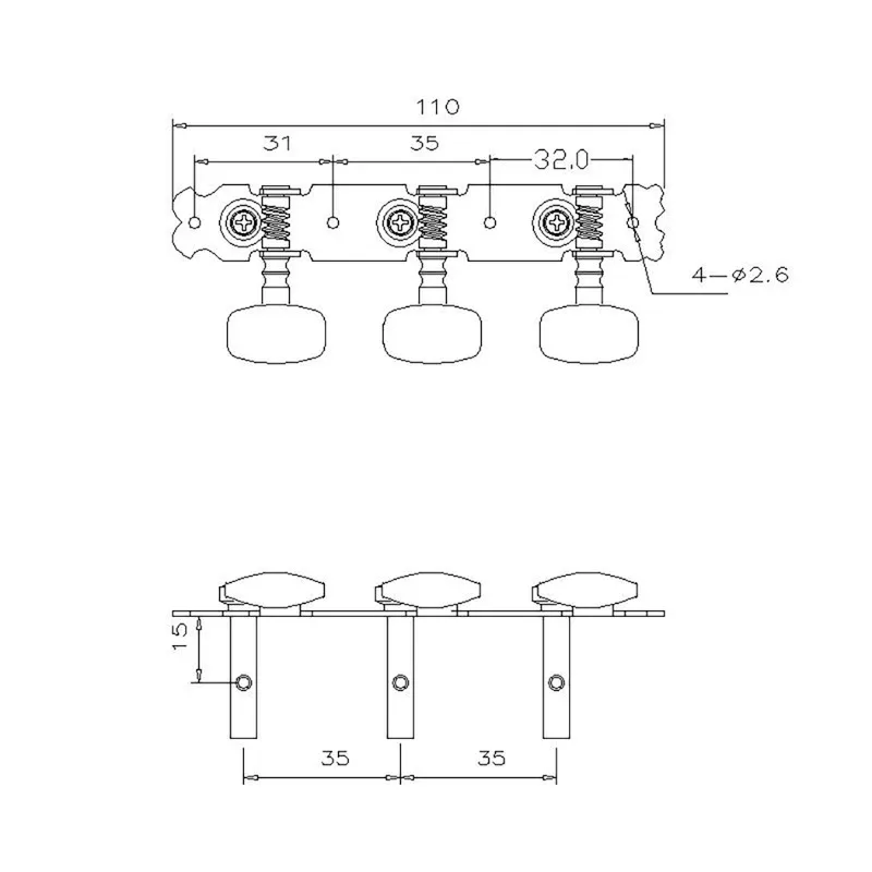 어쿠스틱 기타용 머신 헤드, 튜닝 페그, 클래식 어쿠스틱 포크 기타용 액세서리