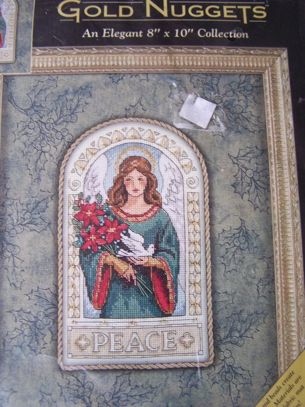 Amishop Gold Collection Lovely Counted Cross Stitch Kit Angel Of Peace Dove Flower Bouquet Dim 08746