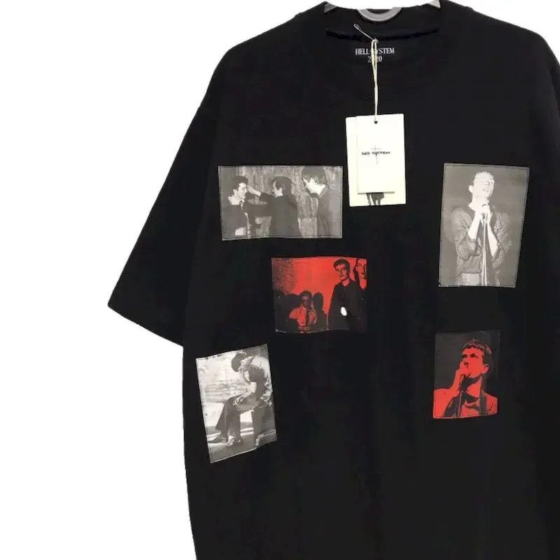 100% Cotton T Shirts Men Women Niche Punk Band Printed T-shirt Fashion Loose Short Sleeve Tops Summer Trend Tshirt Goth Clothes