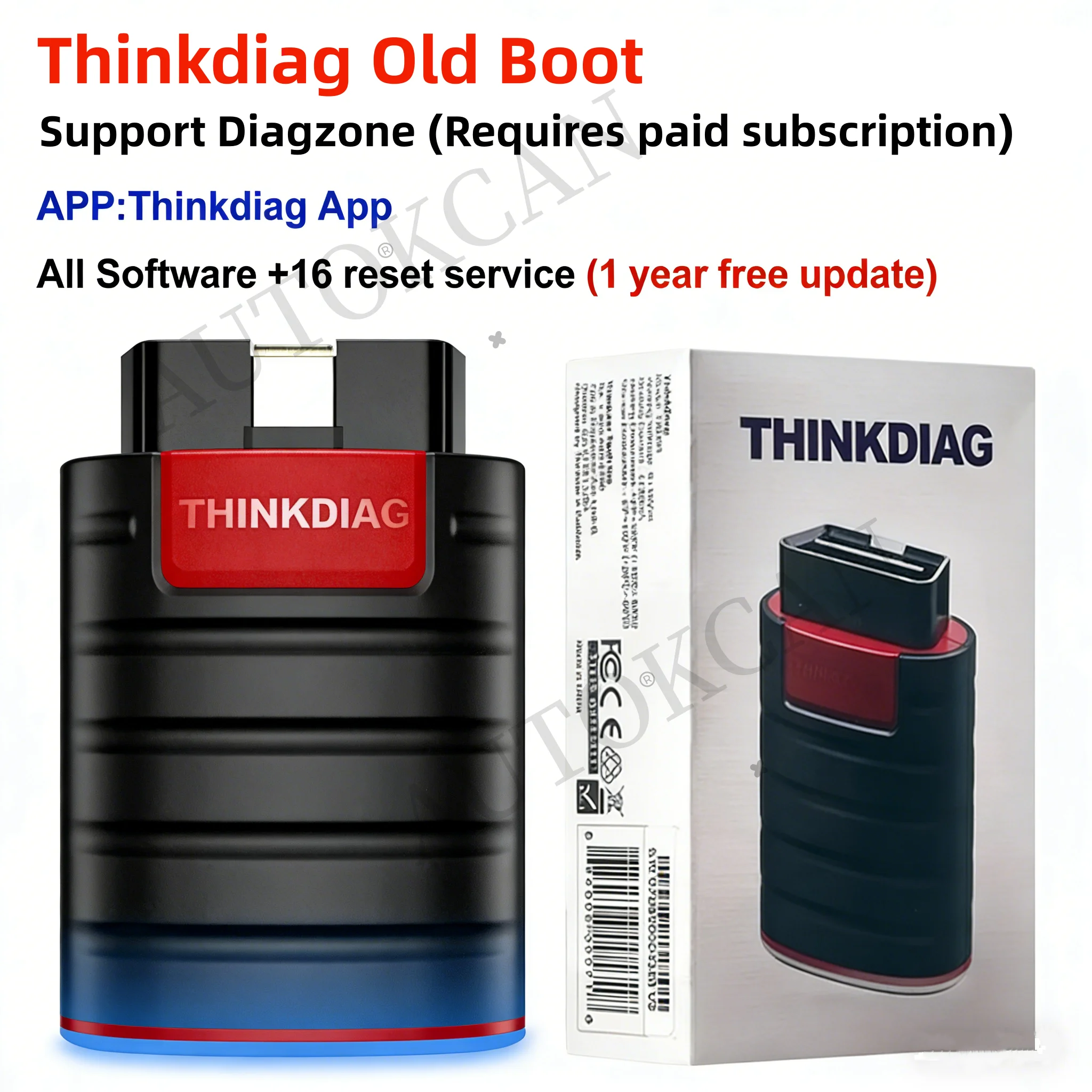 

Диагностический сканер Thinkdiag Old Boot Support Diagzone Pro Version с поддержкой всех 16 сервисных функций сброса, считыватель кодов OBD2, Bluetooth-сканер.