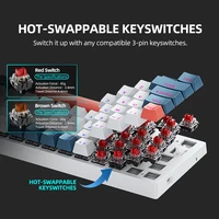 K500-B61 Machenike Mini Mechanical Keybaord 60% Form Factor 61Keys Gaming Keybaord Wired Full Key Hot-Swappable RGB Backlit 3