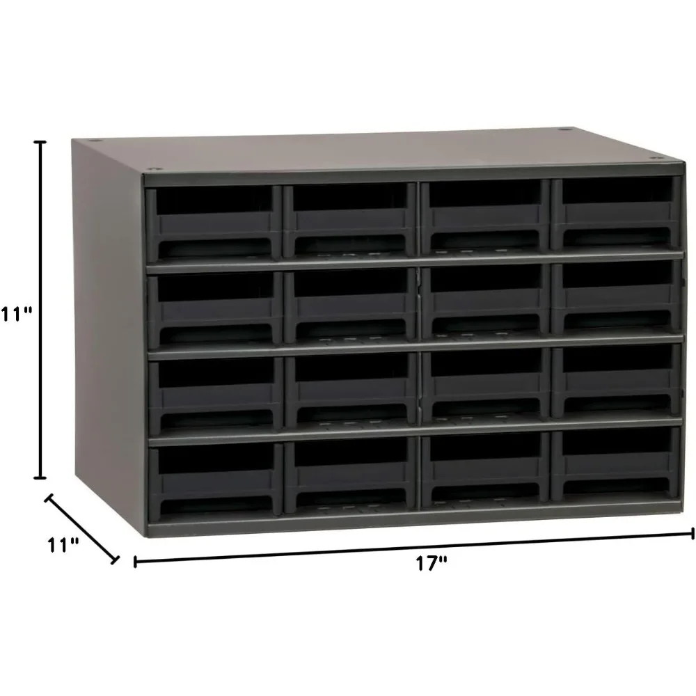 خزانة تخزين معدنية من Akro-Mils: منظم للأجزاء الصغيرة والأجهزة والأظافر والمسامير والمسامير والمكسرات والملحقات