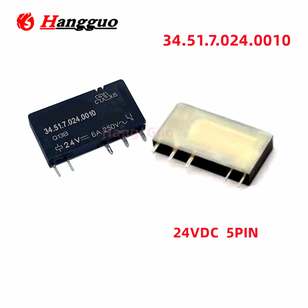 Original 34.51.7.024.0010 24VDC 5PIN 34.51.7.024.4010 24VDC 5-pin 6A One-on-one-off solid-state Relay