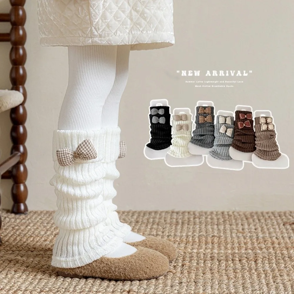 

New Thickened Leg Warmers for Girls Knitted Lolita Mid-Calf Sock Comfortable Breathable Children's Socks Autumn and Winter