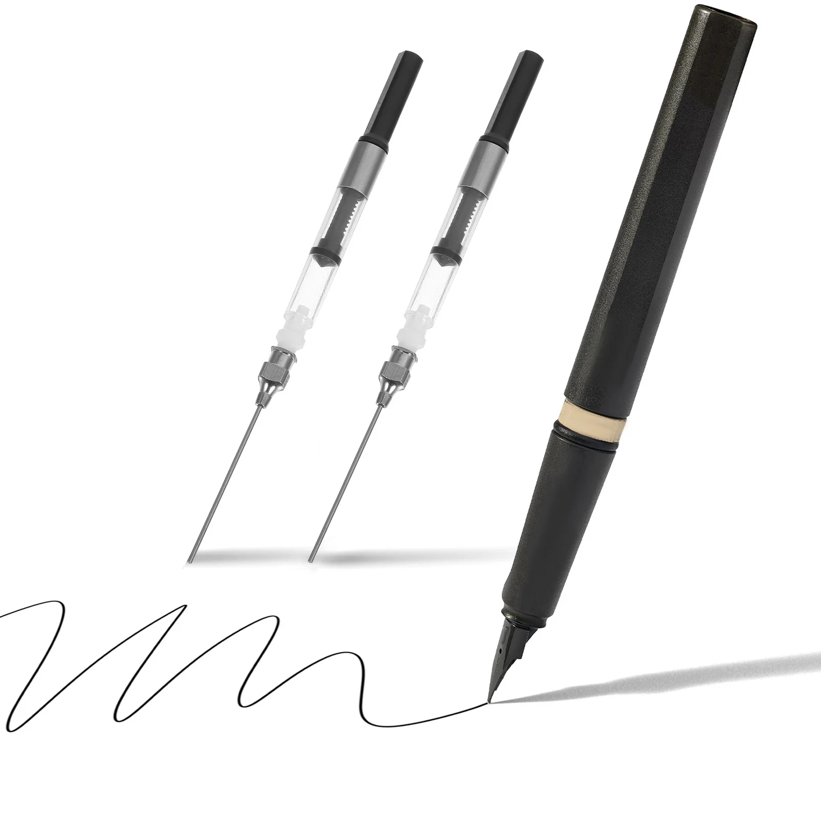 STOBOK – convertisseur d'encre universel pour stylo plume, 6 pièces, pour plumes de 3.4mm 2.6mm, outil de recharge, Kit d'écriture absorbant Compact