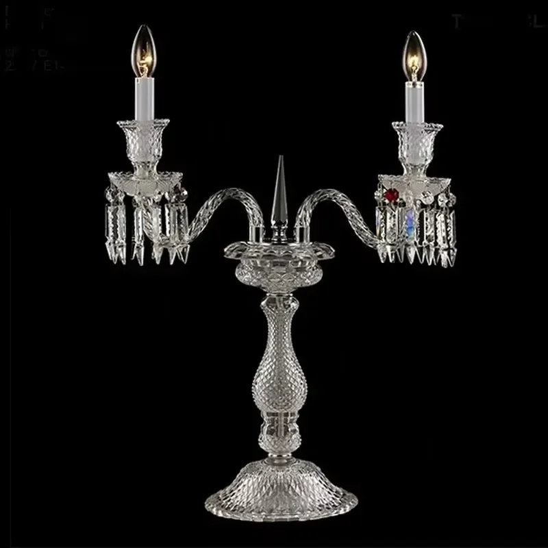 Modern Chrome Desk Lamp with Fabric Shade Luxury Hotel Bedside Night Light for Home Decoration Bedroom Table Lighting Fixture